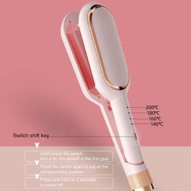 Electric Fully Automatic Curling Iron Large Volume Big Wave Lazy Curling Artifact 32mm Electric negative ions Curling Iron Does Not Hurt Hair Curler (Color: Pink)