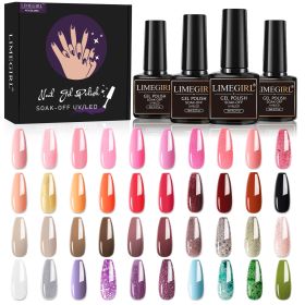 Limegirl Gel Nail Polish Set 60/40/24Colors Semi Permanent UV Led Gel Varnish Soak Off Nail Lacquers Base Top Coat (Type: ZH241-2)