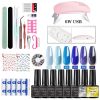 Nail Kit 8ml Gel Nail Polish with 6/54W UV LED Nail Lamp Semi-Permanent UV Varnish Soaked Gel Nail Polish Nail Starter Kit